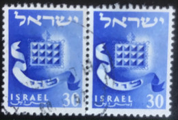 Israel - T1/4 - (°)used - 1955 - Michel 121 - Twaalf Stammen Van Israel - Used Stamps (with Tabs)