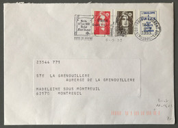 France Briat AA N°4 Et 5 Sur Enveloppe 6.9.1993 - (B3830) - 1961-....