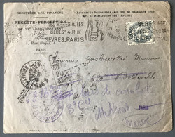 France N°107 Sur Enveloppe Du Ministère Des Finances -  Réexpédiée Au Maroc 1927 - (B3842) - 1921-1960: Période Moderne