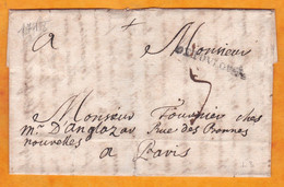 1718 - Marque Postale  DETOVLOVSE De Toulouse Sur Lettre Pliée Avec Correspondance Fraternelle Vers Paris - 1701-1800: Precursors XVIII