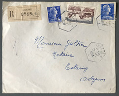 France N°1011B (x2) Et N°1128 Sur Enveloppe Recommandée, TAD Hexagonal GRASSE A A - 18.11.1958 - (B3860) - 1921-1960: Période Moderne