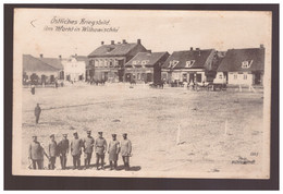 LITHUANIA  Östliches Kriegsbild Am Markt In Wilkowischki 1915 Feldpost - Lithuania