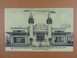Exposition De Liège 1930 Stand Des Etablissements Odon Warland Cigarettes Boule Nationale - Liege