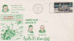 N°1315 N -lettre (cover) -Apollo 16 -moon Liftoff - Stati Uniti