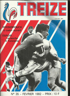 Livre Treize Magazine  Poster  U S TONNEINS 42 Pages 1982 ROOSEBROUCK  A COEUR OUVERT  ESPOIR  REVENCHE A TONNEINS - Rugby