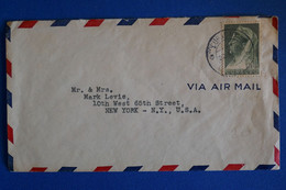 L15 CURACAO BELLE  LETTRE  1948 PAR AVION POUR NEW YORK + AFFRANCH. PLAISANT - Curaçao, Nederlandse Antillen, Aruba