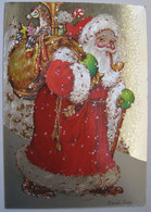 Carte De Vœux De Noël Par Sarah Kay, Père Noël. Cadeau Christmas Greeting Card By Sarah Kay, Santa Claus, Gift - Santa Claus