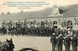 La Roche Sur Yon * Souvenir Du Voyage De M Clémenceau 1906 * Le Service D'ordre En Attendant Le Ministre * Pompiers - La Roche Sur Yon