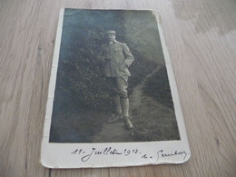 Carte Photo Guerre 14/18 Souvenir Soldat 1 Au Col à Vérifier Genton Buchy - War 1914-18