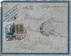 ERYTHREE - POSTA MILITARE - LETTRE PAR AVION POUR L'ITALIE - LE 6-5-1936 - MANQUE RABAT DE FERMETURE.. - Erythrée