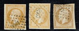 A1D- N°13 3 Nuances Dont Citron  Sans Défaut. - 1853-1860 Napoléon III