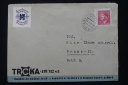 BOHÊME ET MORAVIE - Enveloppe Commerciale De Strietesch ( Střítež )  Pour Praha En 1943 - L 90343 - Briefe U. Dokumente