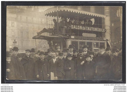 CPA 75 Carte Photo Paris 2eme Autobus Place De La Bourse Ligne De Bourse Opera Concorde Grand Palais - Transporte Público