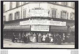 CPA 75 Carte Photo Devanture De Café Angle Rue Du Chateau Et Rue De L'Ouest - Arrondissement: 14