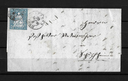 1854-1862 Helvetia (ungezähnt) → Siegel Faltbrief Von Luzern Nach Schüpfheim    ►SBK-23B4.Vb◄ - Storia Postale