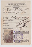 COMMUNE D'ETTERBEEK  INSCRIPITION AUX REGISTRES DE POPULATION  1911  2 SCANS - Etterbeek