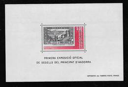 ANDORRE  ( EUAND - 925 )  1982  N° YVERT ET TELLIER     N° 1  N** - Blocks & Sheetlets