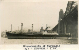 M/S BINBURRA * Carte Photo * Bateau Paquebot Commerce Marine Marchande ? Commonwealth Of Australia - Autres & Non Classés