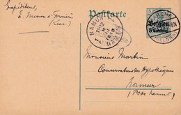 Carte Entier Postal Marche Cachet Censure Militaire Luttich - Deutsche Besatzung