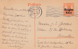Carte Entier Postal Brussel - Occupazione Tedesca