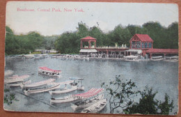 VINTAGE 1913 USA UNITED STATES NEW YORK CENTRAL PARK PARC BOATHOUSE CPM PC CARD POST ANSICHTSKARTE CARTOLINA POSTCARD - Saratoga Springs