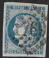 1870 timbre France Stamp Emission dite de Bordeaux Cérès 20 c Yt 46B 