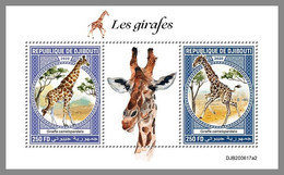 DJIBOUTI 2020 MNH Giraffes Giraffen Girafes S/S II - IMPERFORATED - DHQ2110 - Giraffes