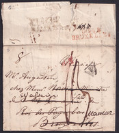 1826. PARÍS A BRUSELAS. MARCA DE ORIGEN P TRIANGULAR. MARCA P.94.P/BRUXELLES A MODO DEBOURSÉ. MUY INTERESANTE. RARA. - Otros & Sin Clasificación