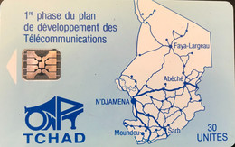 TCHAD  -  Phonecard  -  ONPT  -  20 Bleue - Tsjaad