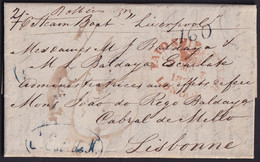 1836. LONDRES A LISBOA. FECHADOR PAID SHIP LETTER/LONDON CORONADO. TASA 160 REIS. ESPECTACULAR CARTA COMPLETA. - ...-1853 Prephilately