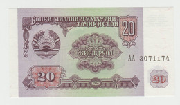 Tajikistan 20 Rubles 1994 P-4a UNC - Tadzjikistan