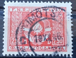 COAT OF ARMS - 2.50 D-OFFICIAL STAMP-POSTMARK IMOTSKI-CROATIA-YUGOSLAVIA - 1946 - Service