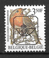 COB PREO 822 ** - Rouge-gorge - Sobreimpresos 1986-96 (Aves)