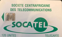 REPUBLIQUE CENTRAFRICAINE  -  Phonecard  -  SOCATEL -  120 Unités (verte) - SC 7 - Centraal-Afrikaanse Republiek