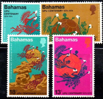 BAHAMAS : 4 Stamp Set  UPU  Centenary 1974  MNH - Bahamas (1973-...)