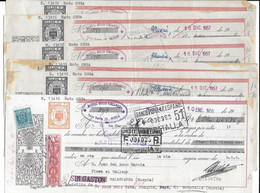 1957 1958 CALASPARRA MURCIA ESPAGNE - JUAN DEL AMOR GARICIA - MAQUINARIA CINEMATOGRAFICA - LOT DE 6 CHEQUES? BILLETS - Cheques En Traveller's Cheques