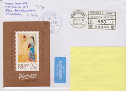 HONGRIE, BF 157 Yvert, Pablo Picasso, Peinture, Sur Lettre 2020 - Briefe U. Dokumente