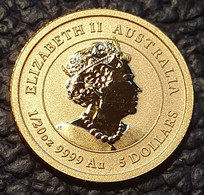 5 Dollars 2021 Australia  - Year Of The Ox - 1/20 Oz GOLD - Sammlungen