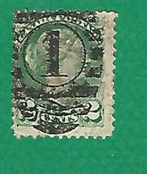 1870 / 1893 N° 29 VICTORIA 2 CENT VERT FONCER OBLITÉRÉ DOS CHARNIÈRE - Variedades Y Curiosidades