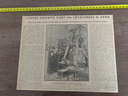 ANNEES 20/30 L Heure Parfaite Vient Des Catacombes De Paris Astronome Lunette Méridienne - Sin Clasificación