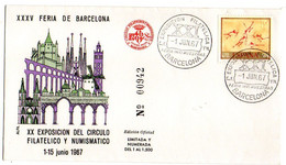 Espagne -- BARCELONA -- 1967 -- 20ème Expo Filatelica  --Lot De 2 Enveloppes Souvenir..timbres..cachets - Barcelone