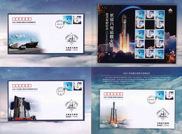 CHINA 2020-12 CZ-8 Reuse Rocket First Test Launch Space WSLC Booklet 1XSS+3XCover - Asia
