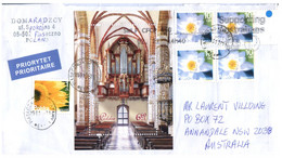 ((KK 1) Poland Letter Posted To Australia With Mini-sheet (musical Organ In Cathedral) - Briefe U. Dokumente