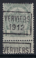 Rijkswapen Nr. 81 Voorafgestempeld Nr. 1874 C   VERVIERS 1912  ; Staat Zie Scan ! - Rolstempels 1910-19