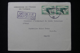 TURQUIE - Enveloppe De L'Ambassade De France Pour Marseille Par Avion - L 90534 - Lettres & Documents