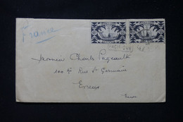 OCÉANIE - Enveloppe De Papeete Pour Evreux, Affranchissement France Libre X 2 - L 90545 - Covers & Documents