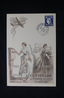 FRANCE - Carte FDC En 1949 - Timbre Cérès De La Bande Du Centenaire Du Timbre - L 90550 - ....-1949