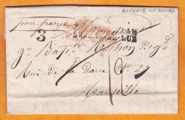1830 - Lettre Pliée Avec Correspondance En Français De 2 Pages D' Almeria, Andalucia, Espana Vers Marseille, France - ...-1850 Prephilately