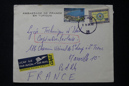 TURQUIE - Enveloppe De L'Ambassade De France à Ankara Pour Marseille - L 90566 - Cartas & Documentos