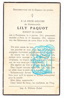 DP Lily Paquot 31ans ° Plombières BE 1913 † Paris 1944 - Andachtsbilder